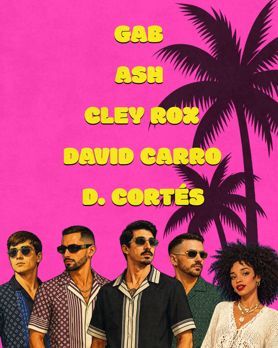 Cartel del line-up de Sunny Grooves en Molotov